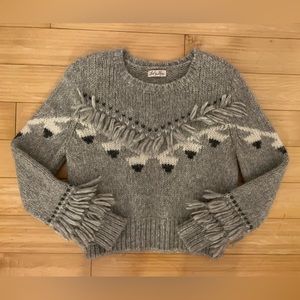 Loveshack fancy cropped cashmere sweater size medium